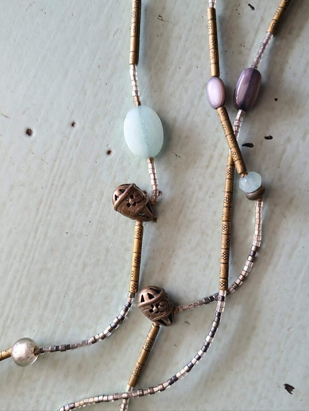 Silpada 60in Multi Colored Beads And Stones Long Wrap Necklace - Picture 4 of 6